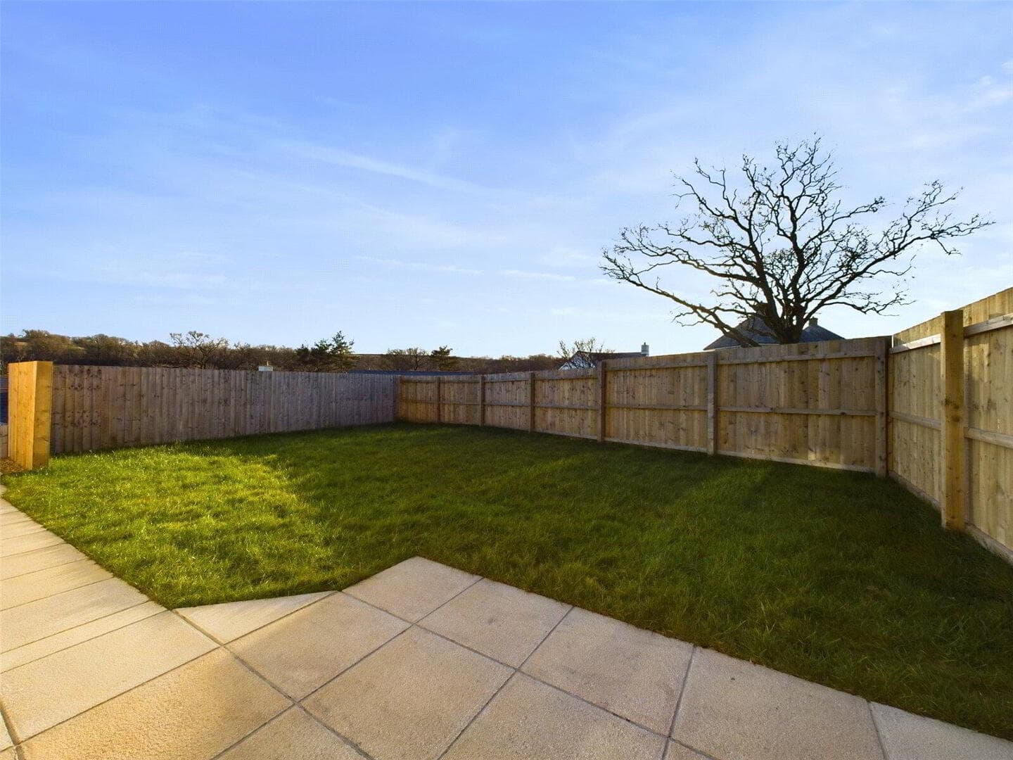 Optional turfing upgrade — finished rear garden