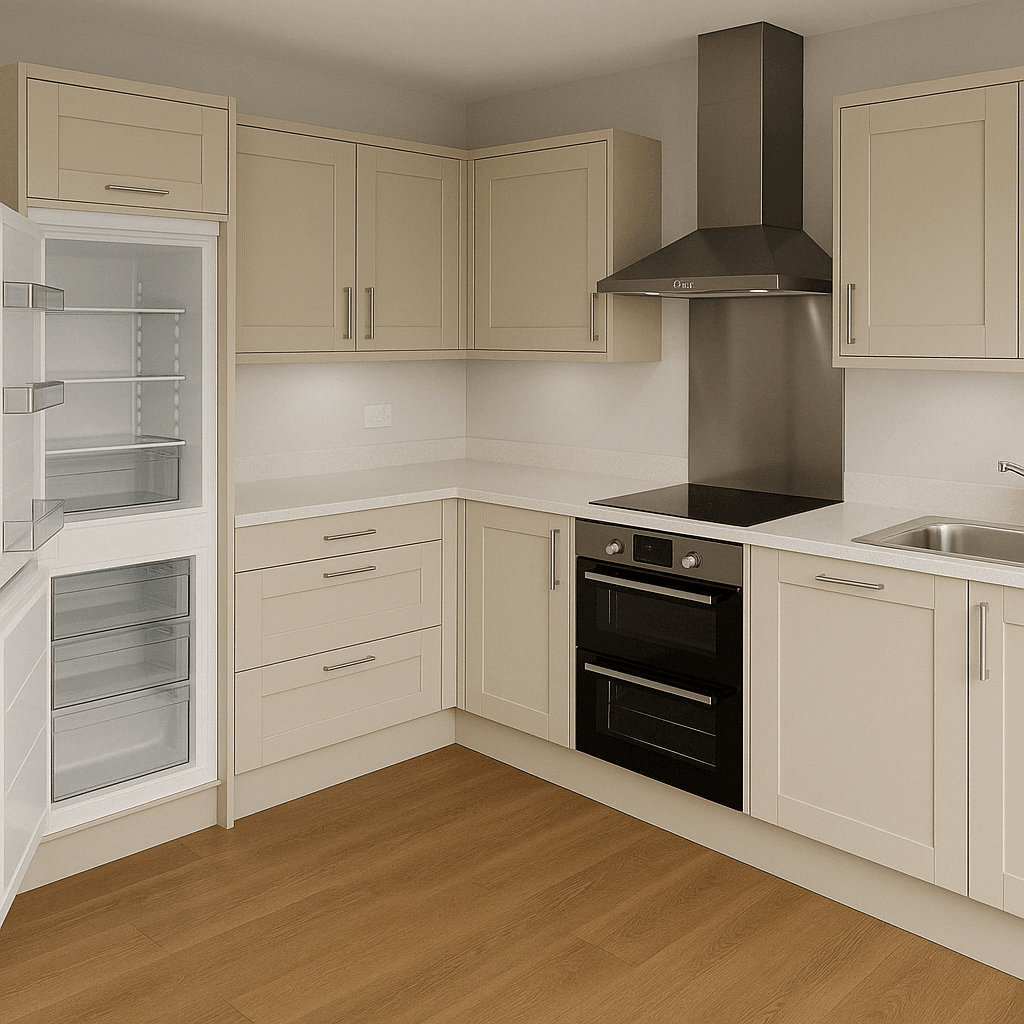 Caple Roma cabinet finish in Oyster cream